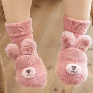 Kids Girls Clothes Toddler Baby Solid Cartoon Fashionthick Warm New Children Socks Cartoon Animal Accessories колготки детские