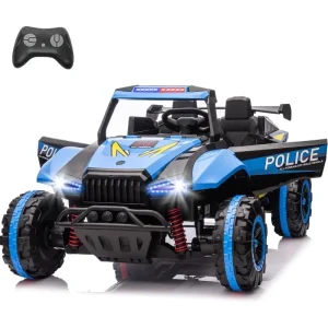 24V Police Car Ride on Toys with Remote Control